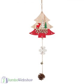   Karácsonyi függő dekoráció fából - karácsonyfa - 44cm