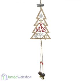   Karácsonyi függő dekoráció fából - karácsonyfa - xmas - 67cm