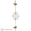Karácsonyi függő dekoráció  - 4db hópihe - 90cm