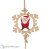 Karácsonyi függő dekoráció - hópihe figurákkal -61 cm