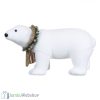 Karácsonyi dekoratív figura -nagy jegesmedve kötött sállal 40 cm