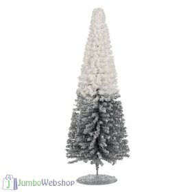 Mini fém fenyőfa ezüst-fehér 40 cm