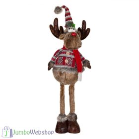 Karácsonyi plüss dekoráció -nagy rénszarvas 90 cm
