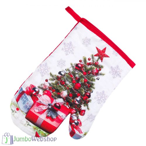Karácsonyi edényfogó kesztyű - karácsonyfa