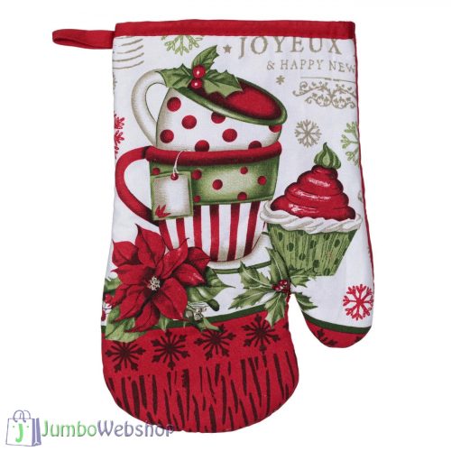 Karácsonyi edényfogó kesztyű - sütemény