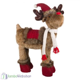 Karácsonyi plüss dekoráció - bundás szarvas 60 cm