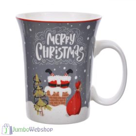 Karácsonyi bögre - szürke, Merry Christmas - 310 ml