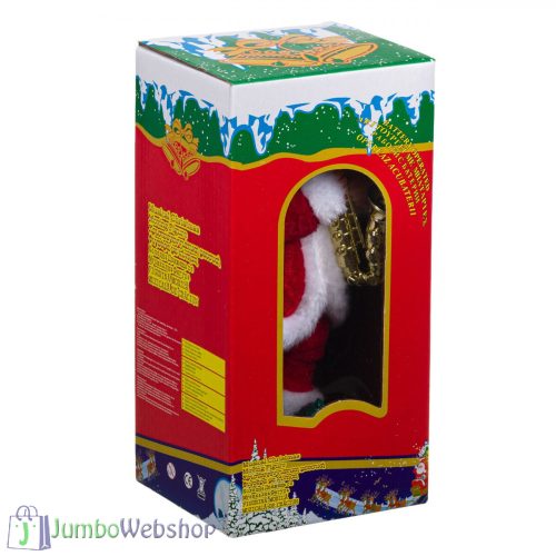 Interaktív mikulás - trombitál, táncol - 25 cm