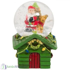 Karácsonyi hógömb - Mikulás a házikón- 6cm