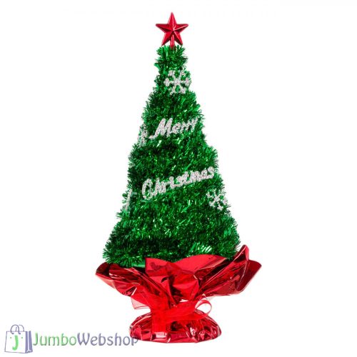 Karácsonyfa piros csillaggal - 26 cm