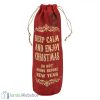 Karácsonyi borosüveg ruha - Keep Calm zsák - 33cm