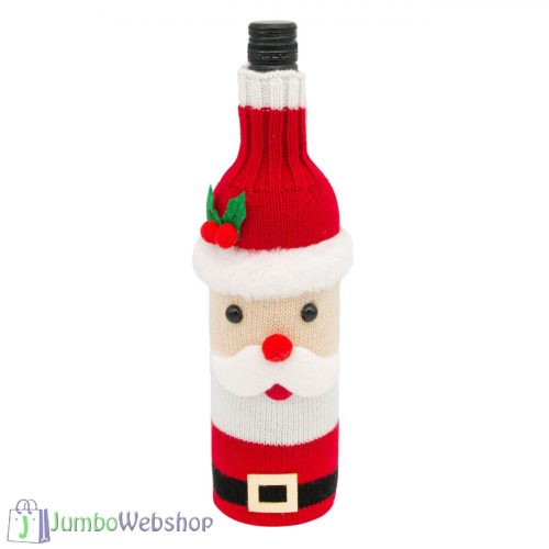 Karácsonyi borosüveg ruha - mikulás- 31 cm