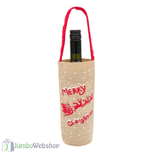 Karácsonyi borosüveg ruha - Merry Christmas - 22 cm