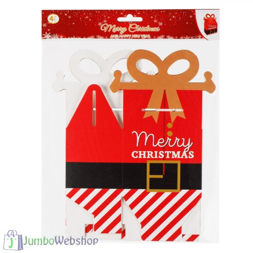 Karácsonyi sütis díszdoboz - Merry Christmas - 4 db