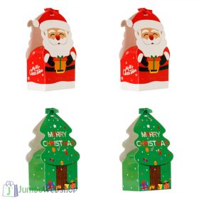   Karácsonyi sütis díszdoboz - karácsonyfa és Mikulás- 4db