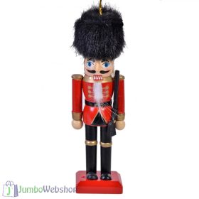 Felakasztható diótörő fekete szörme sapkában - 13cm