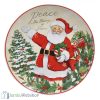 Karácsonyi, díszdobozos porcelántányér készlet -4db-19cm - Télapó