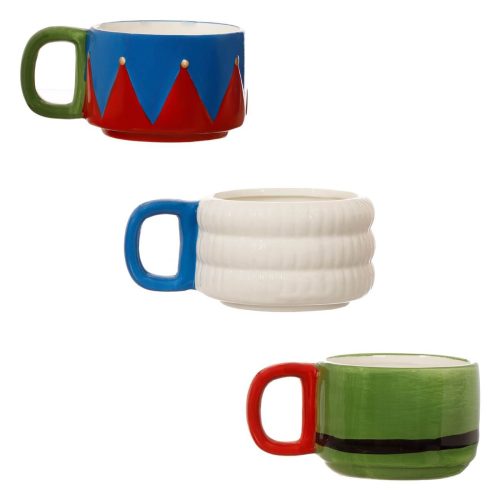 Egymásra tehető diótörő bögre szett 3db