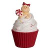 Karácsonyi Dísz – Piros Muffin Tejszínhabbal és Mézeskalács Emberrel Ø8x13,5cm
