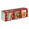 3 darabos Karácsonyi Pohárkészlet Átlátszó Üvegből „Mézeskalács Ember” 380ml
