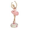 Karácsonyi Dekoráció Arany Színű Balett-táncos Rózsaszín Szoknyával 33 cm