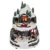 Karácsonyi Luna Park Jelenet Óriáskerékkel, Mikulással – Fény, Zene & Mozgás 23x13,5x30cm