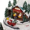 Karácsonyi Luna Park Jelenet Óriáskerékkel, Mikulással – Fény, Zene & Mozgás 23x13,5x30cm