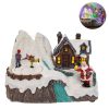 Karácsonyi Jelenet Forgó Korizóval, Figurákkal, Fénnyel & Zenével 16x10x11cm