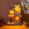 Karácsonyi Jelenet – Fagylaltos Bolt Figurával és LED Fénnyel 15x5x24cm