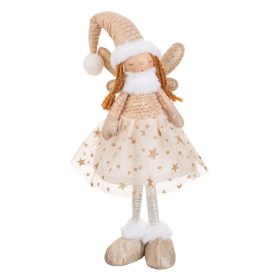 Karácsonyi Dísz Angyal Figurával, Bézs 55 cm
