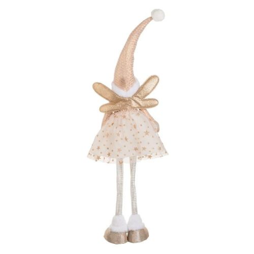 Karácsonyi Dísz Angyal Figura, Bézs Ruhában, 81 cm