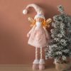 Karácsonyi Tündér, Rózsaszín Ruhában, Kihúzható Lábakkal és LED-fénnyel, 100 cm