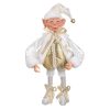 Karácsonyi Elf Fehér Ruhában, 32 cm