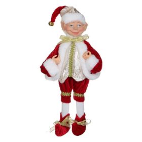 Karácsonyi ELF Piros Ruhában, 30 cm