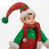 Karácsonyi Álló ELF, Piros-Zöld, 50 cm