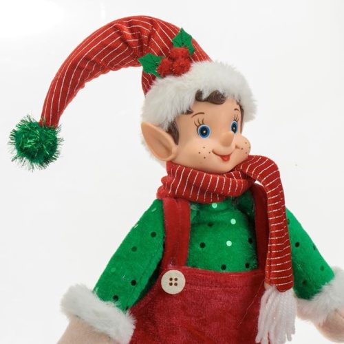 Karácsonyi Álló ELF, Piros-Zöld, 50 cm