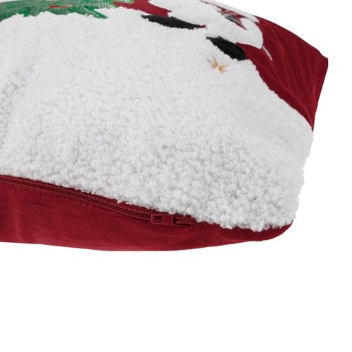 Piros Karácsonyi Díszpárnahuzat Mintával 45x45 cm