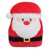 Mallow Karácsonyi Plüsspárna – Mikulás Figura, Piros, Puha Textúrával 31cm