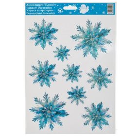 AUTÓCOLLANT  HÓPEHELYEK EZÜST-KÉK MATRICA