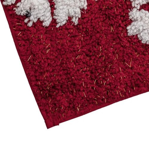 Karácsonyi Fürdőszobai Szőnyeg – Piros, Lurexszel, Diótörő mintával 77x45cm