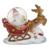 Karácsonyi Hógló Gömb Szánkós Télapóval 10x5x10cm