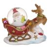 Karácsonyi Hógló Gömb Szánkós Télapóval 10x5x10cm