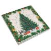 Karácsonyi Szalvéta 2 Rétegű, Díszített Karácsonyfa Mintával 33x33cm – 20 db
