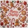 Karácsonyi két rétegű szalvéta Gingerbread figurákkal 33x33cm – 20 darab