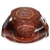 Karácsonyi Porcelán Csésze Szett Bordó Arany Hópehely Mintával „Merry Christmas” & Csészealj 220ml
