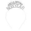 Ezüst Hajkorona Csillagokkal, Strasszos „Happy New Year”