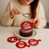 Karácsonyi süteménydíszítő sablonok – 4 minta Ø8 cm 