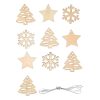 Karácsonyi Kreatív Kellékek – Fa Hópelyhek és Fenyők 3,5 cm – 10 db