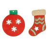 Karácsonyi Kreatív Készlet – Fa Díszek Filctollakkal – 3 db