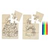 Karácsonyi Kreatív Készlet – Fa Puzzle Filctollakkal (6 db)